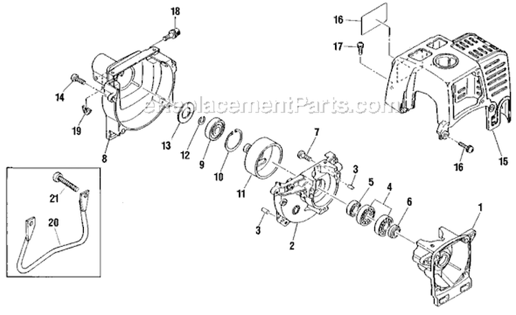 Page B Diagram and Parts List for F-21  Shindaiwa Trimmer