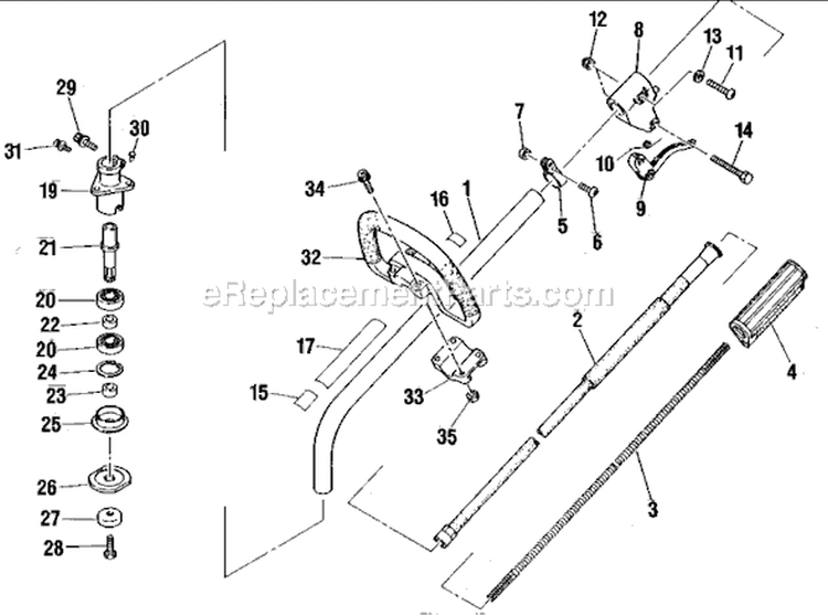 Page G Diagram and Parts List for F-21  Shindaiwa Trimmer