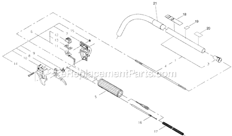 Page H Diagram and Parts List for F195S  Shindaiwa Trimmer