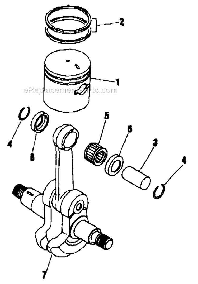 Crankshaft, Clutch Diagram and Parts List for F20  Shindaiwa Trimmer