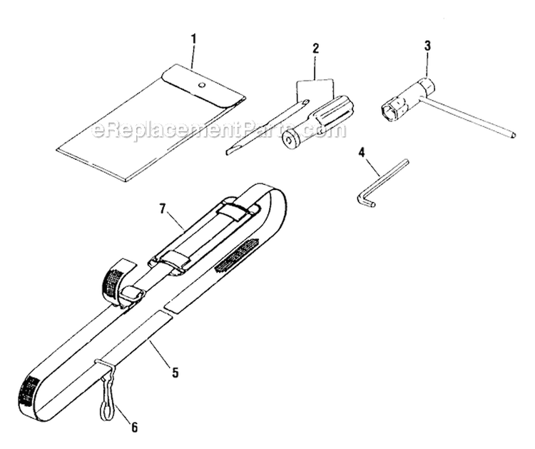 Strap, Tool Set Diagram and Parts List for F21  Shindaiwa Trimmer