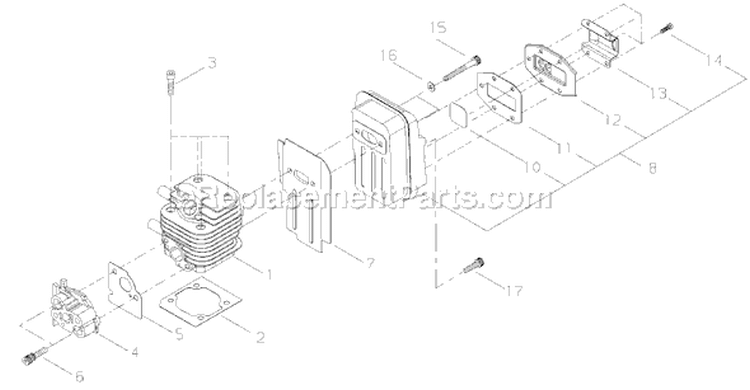 Page A Diagram and Parts List for F222EPA2 F222 EPA2 Shindaiwa Trimmer