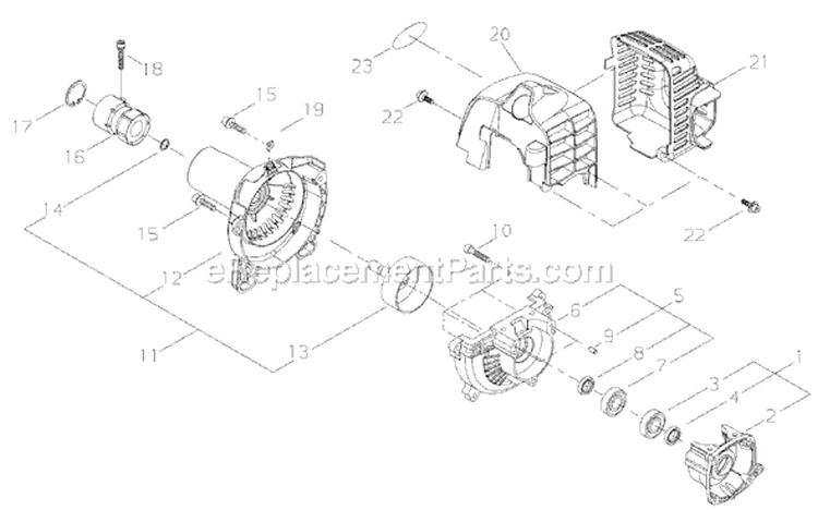 Page B Diagram and Parts List for F222EPA2 F222 EPA2 Shindaiwa Trimmer