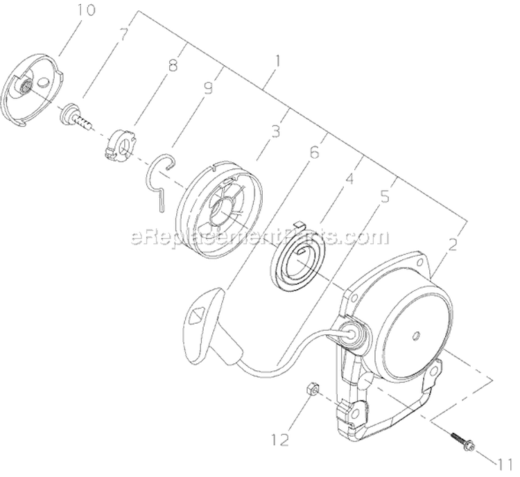 Page F Diagram and Parts List for F222EPA2 F222 EPA2 Shindaiwa Trimmer
