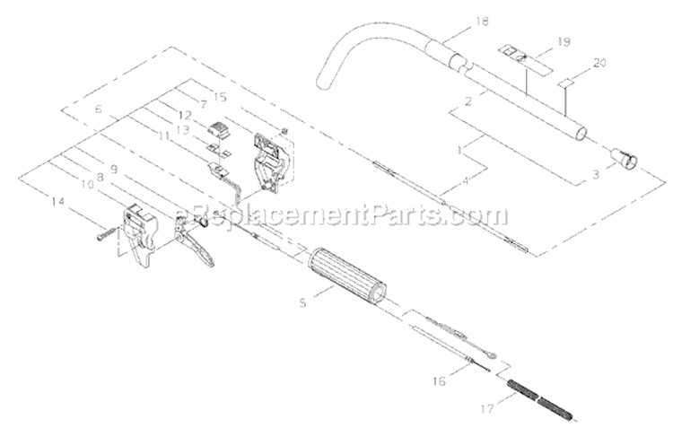 Page H Diagram and Parts List for F222EPA2 F222 EPA2 Shindaiwa Trimmer