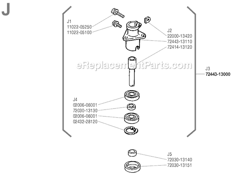 Page J Diagram and Parts List for F230  Shindaiwa Trimmer