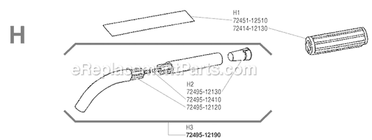 Page H Diagram and Parts List for F230  Shindaiwa Trimmer
