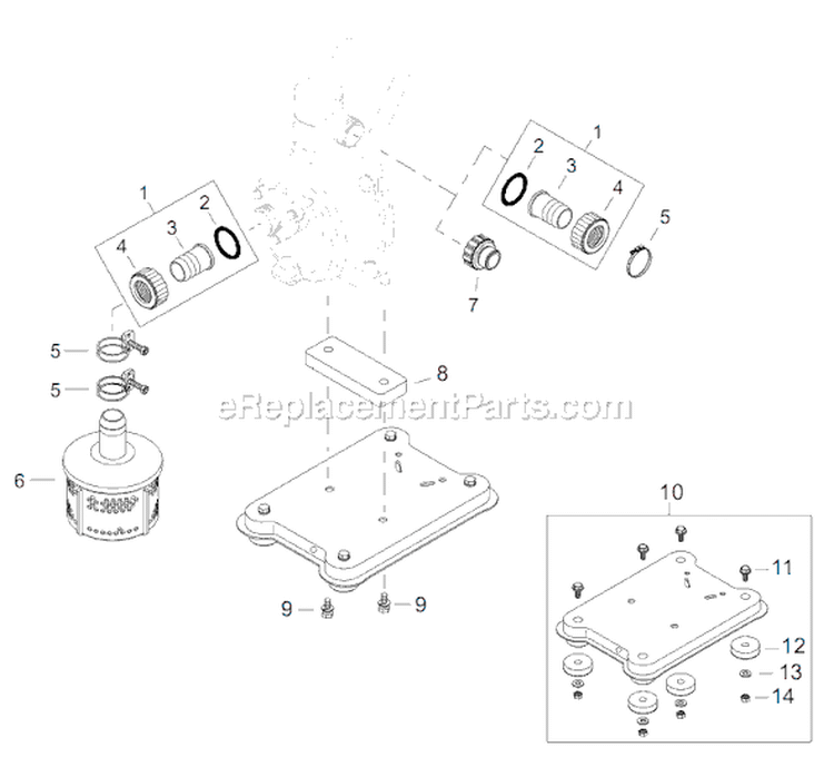 Page M Diagram and Parts List for GP3410  Shindaiwa Water Pump