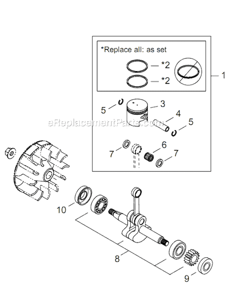 Page D Diagram and Parts List for GP3410  Shindaiwa Water Pump