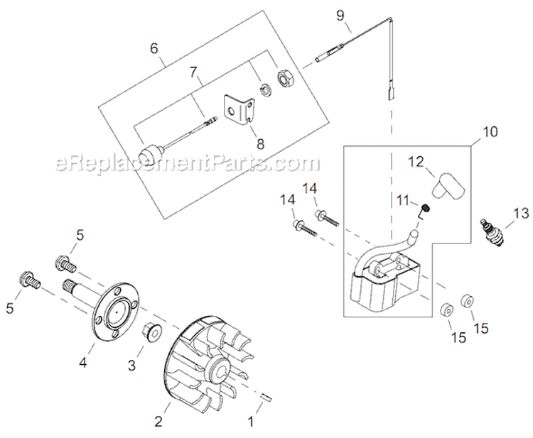 Page H Diagram and Parts List for GP3410  Shindaiwa Water Pump