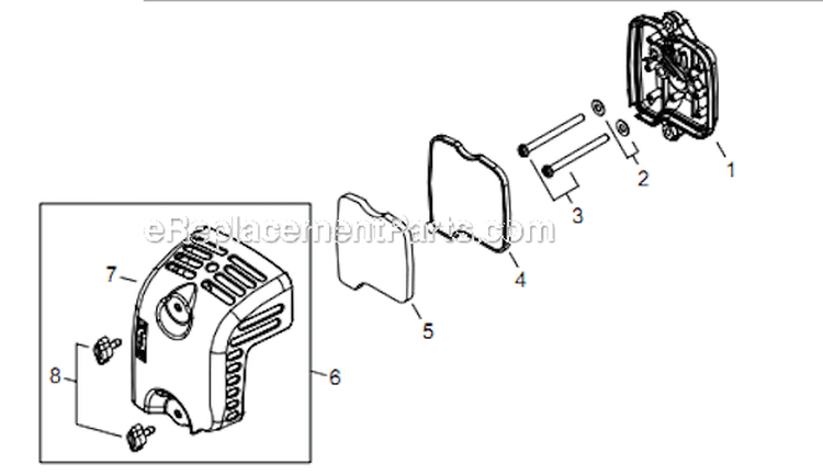 Page J Diagram and Parts List for GP344 T15912001001 - T15912999999 Shindaiwa Water Pump