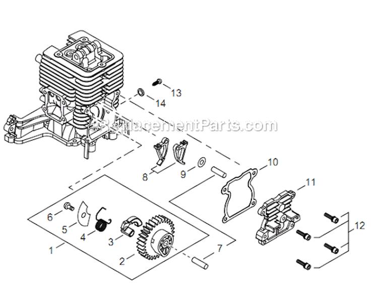 Page E Diagram and Parts List for GP344 T15912001001 - T15912999999 Shindaiwa Water Pump