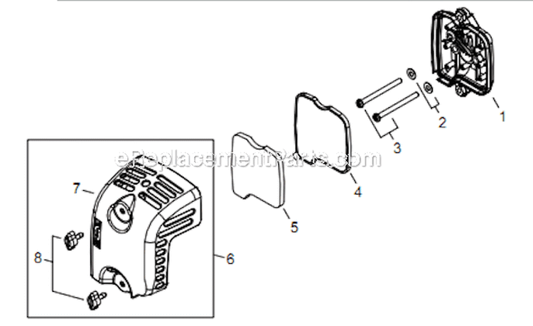 Page J Diagram and Parts List for GP344 T16011001001 - T16011999999 Shindaiwa Water Pump