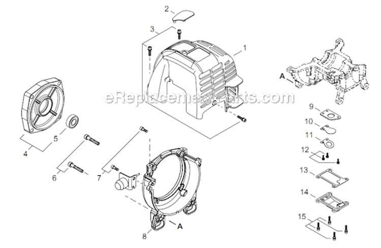 Page B Diagram and Parts List for GP344 T16011001001 - T16011999999 Shindaiwa Water Pump