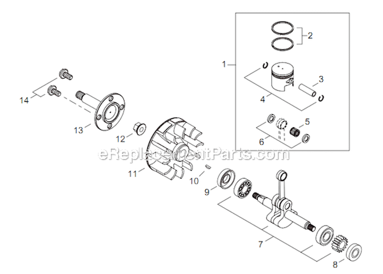 Page C Diagram and Parts List for GP344 T16011001001 - T16011999999 Shindaiwa Water Pump