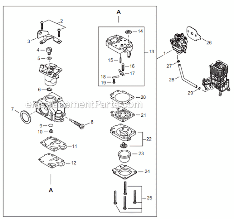 Page I Diagram and Parts List for GP344 T16011001001 - T16011999999 Shindaiwa Water Pump