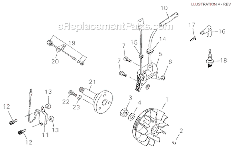 Page D Diagram and Parts List for GP450  Shindaiwa Water Pump