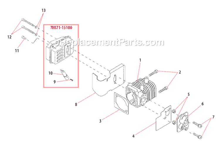 Page A Diagram and Parts List for HT230  Shindaiwa Hedge Trimmer