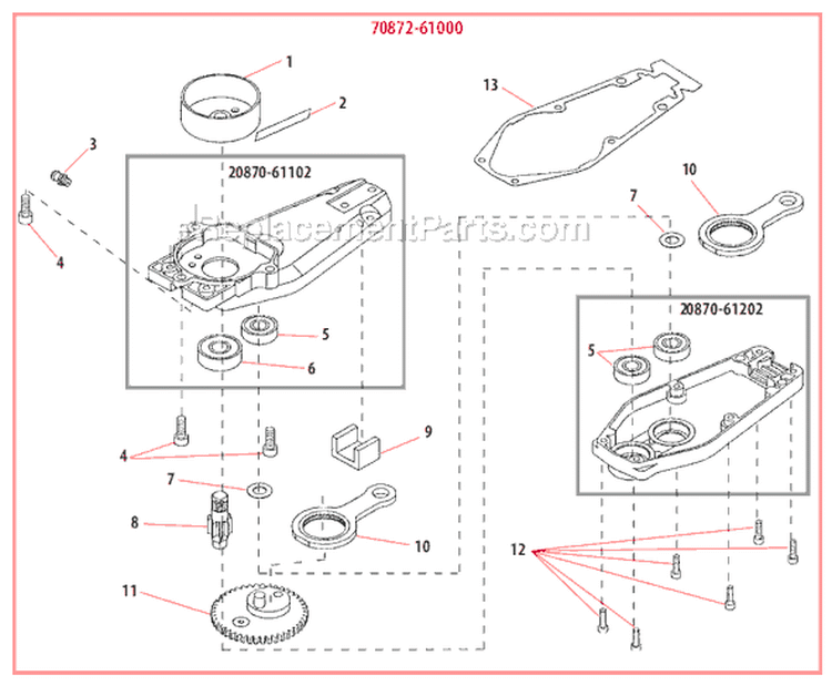 Page J Diagram and Parts List for HT230  Shindaiwa Hedge Trimmer