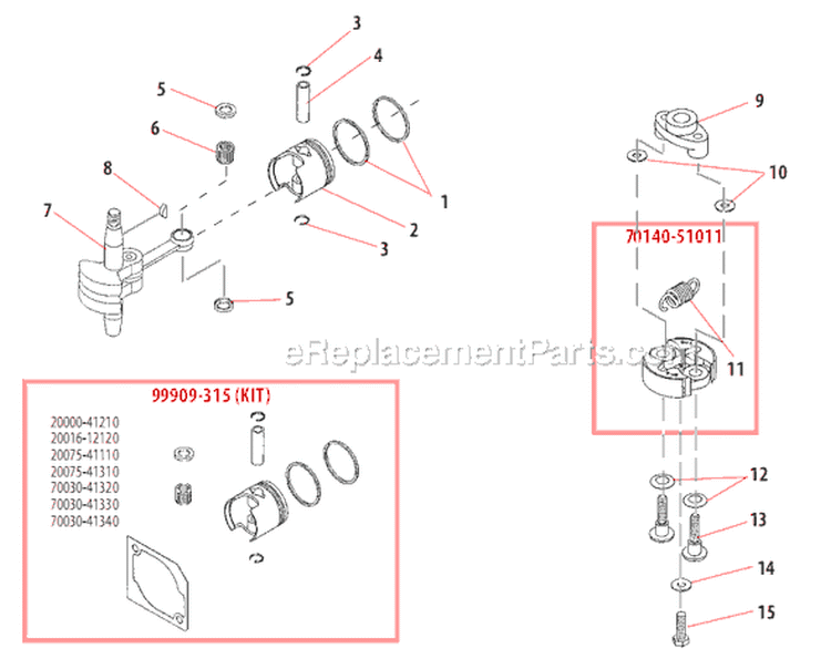 Page D Diagram and Parts List for HT230  Shindaiwa Hedge Trimmer