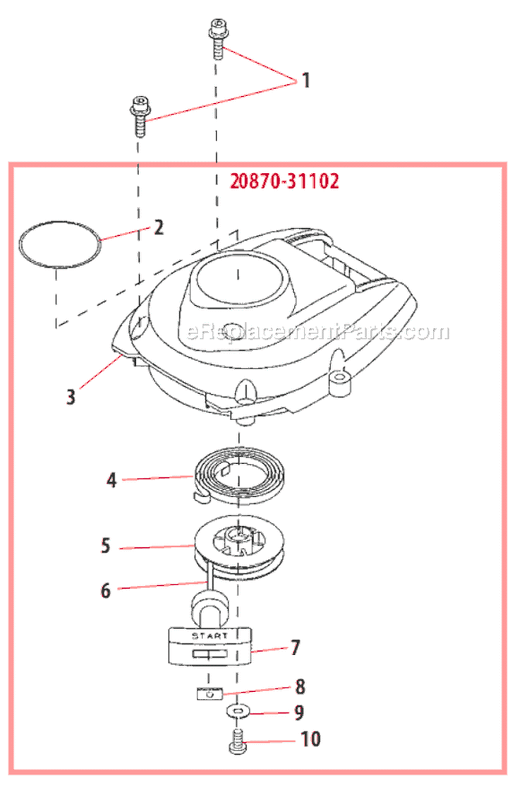 Page F Diagram and Parts List for HT230  Shindaiwa Hedge Trimmer