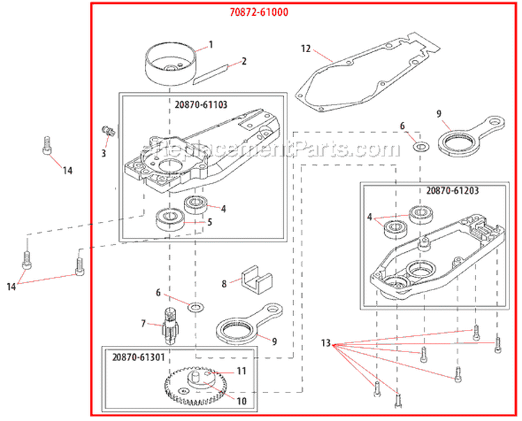 Page J Diagram and Parts List for HT231  Shindaiwa Hedge Trimmer
