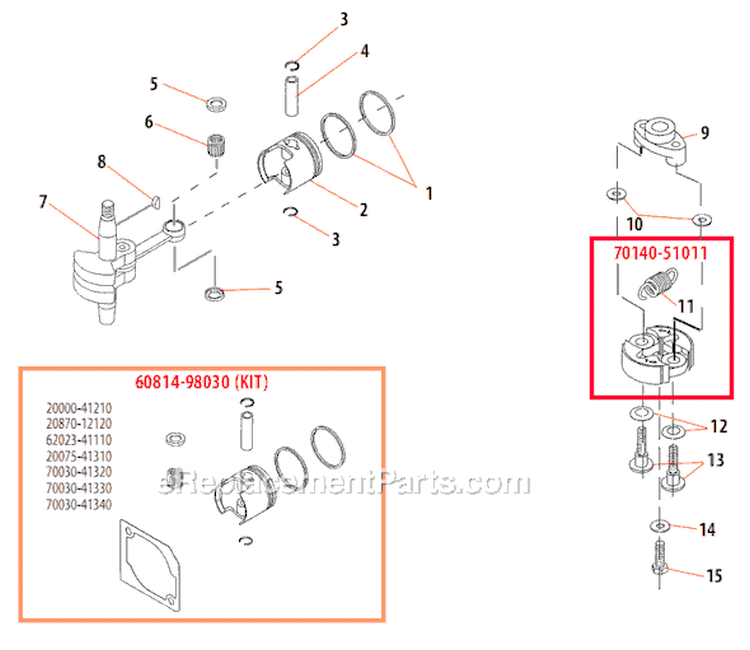 Page D Diagram and Parts List for HT231  Shindaiwa Hedge Trimmer