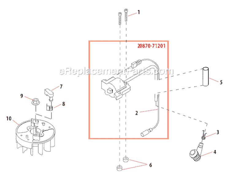 Page E Diagram and Parts List for HT231  Shindaiwa Hedge Trimmer