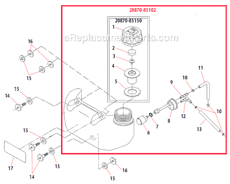 Page G Diagram and Parts List for HT231  Shindaiwa Hedge Trimmer