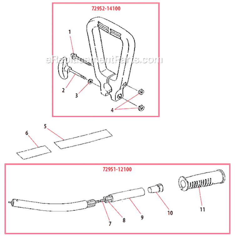 Page J Diagram and Parts List for LE230  Shindaiwa Edger