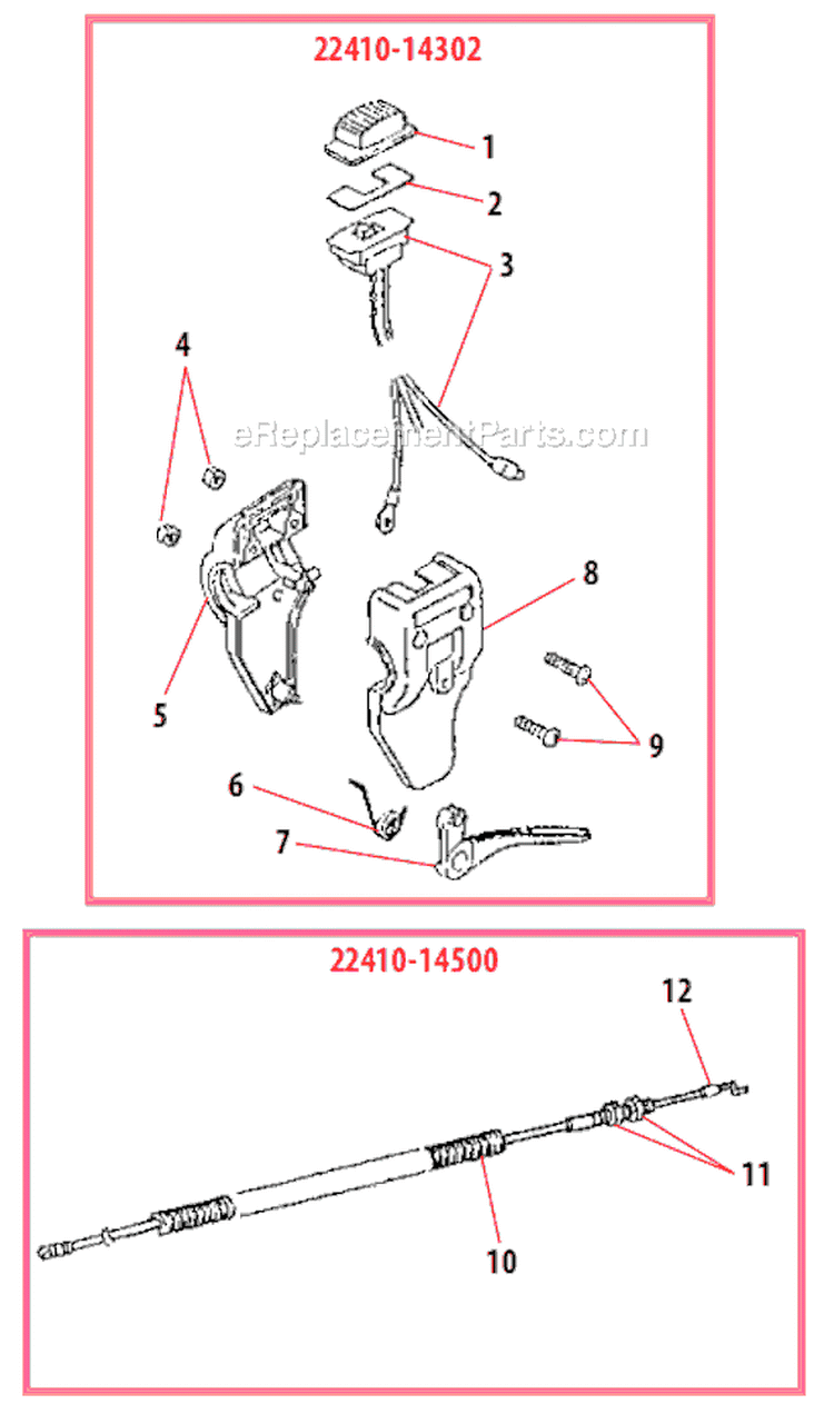 Page K Diagram and Parts List for LE230  Shindaiwa Edger