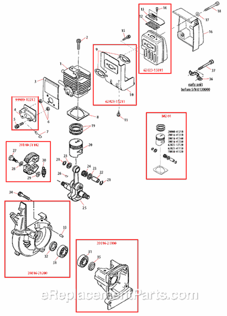 Page A Diagram and Parts List for LE231  Shindaiwa Edger