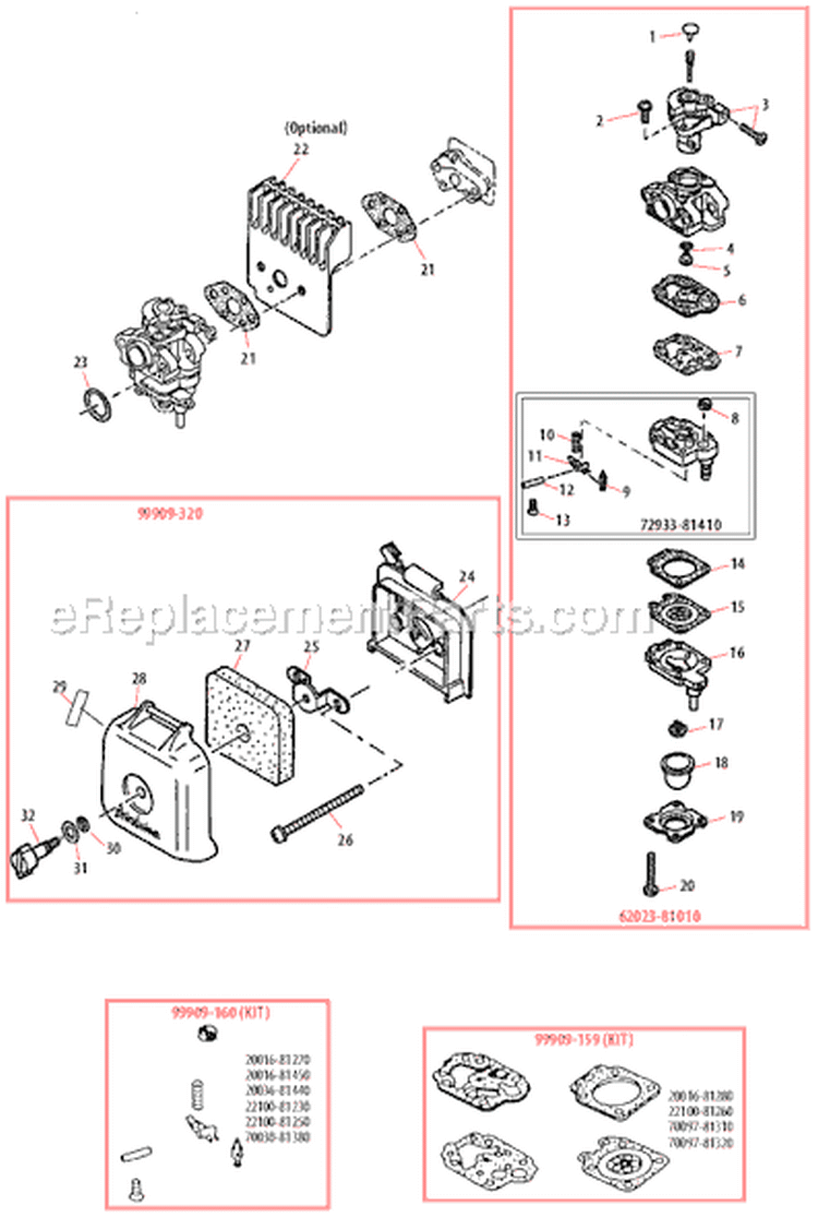 Page L Diagram and Parts List for LE231  Shindaiwa Edger