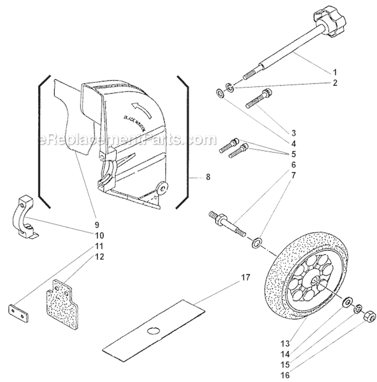 Shield Diagram and Parts List for LE250  Shindaiwa Edger