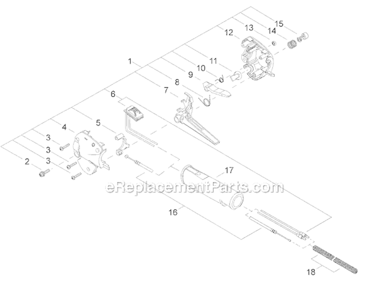 Throttle Assy Diagram and Parts List for LE2510  Shindaiwa Edger