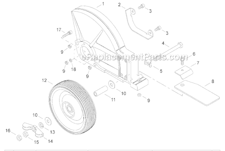 Debris Shield Diagram and Parts List for LE2510  Shindaiwa Edger