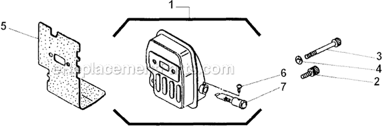 Muffler Diagram and Parts List for LE260  Shindaiwa Edger