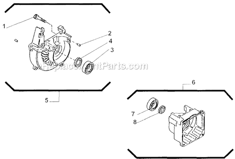 Crankcase Diagram and Parts List for LE260  Shindaiwa Edger