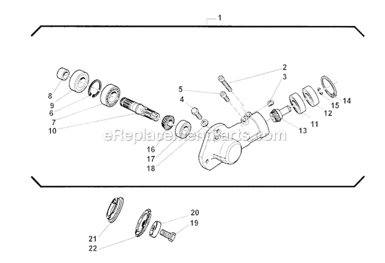 Gear Case Diagram and Parts List for LE260  Shindaiwa Edger