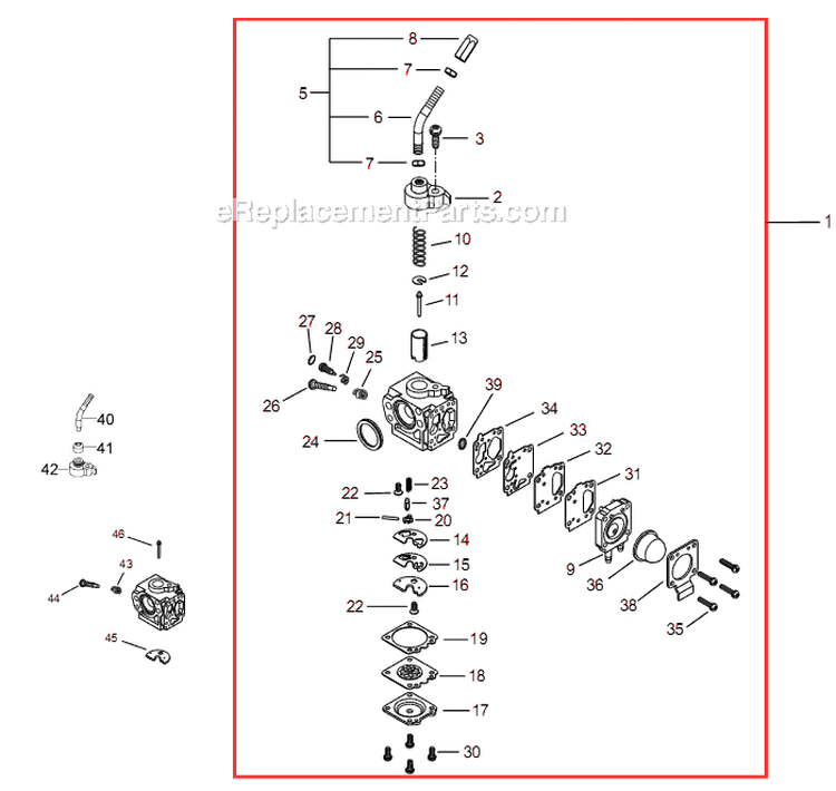 Page G Diagram and Parts List for LE261  Shindaiwa Edger