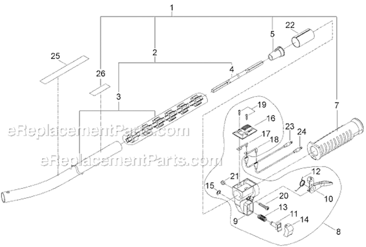 Page I Diagram and Parts List for LE261  Shindaiwa Edger