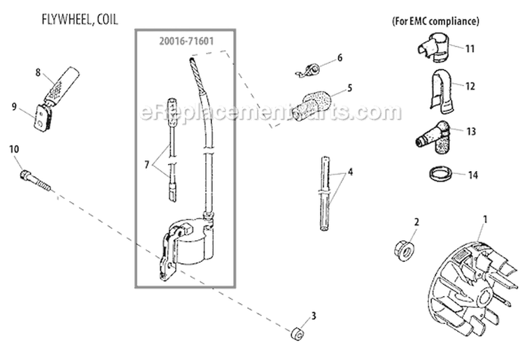 Page C Diagram and Parts List for M230  Shindaiwa Trimmer