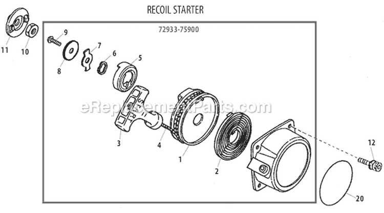 Page D Diagram and Parts List for M230  Shindaiwa Trimmer