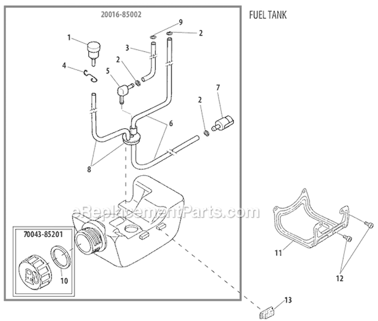 Page E Diagram and Parts List for M230  Shindaiwa Trimmer