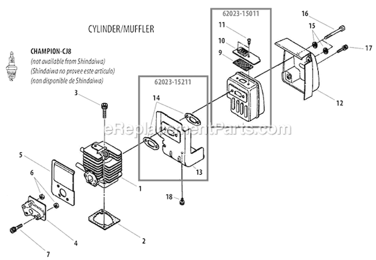 Page A Diagram and Parts List for M231  Shindaiwa Trimmer