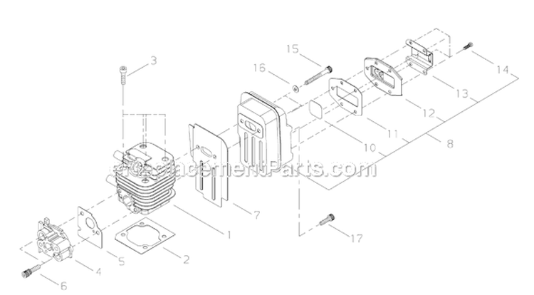 Page A Diagram and Parts List for M242 70100001 & UP Shindaiwa Multi-Tool