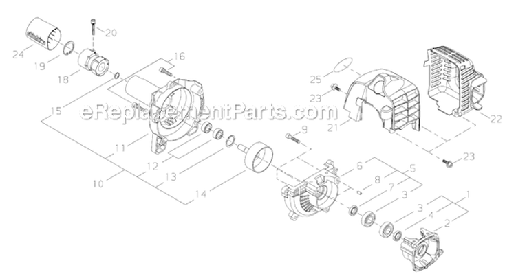Page B Diagram and Parts List for M242 70100001 & UP Shindaiwa Multi-Tool