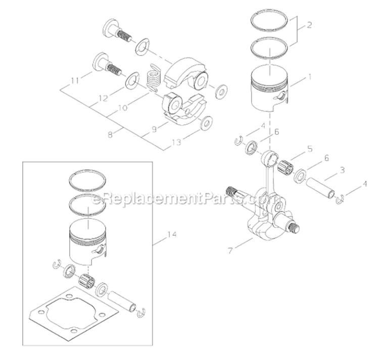 Page C Diagram and Parts List for M242 70100001 & UP Shindaiwa Multi-Tool