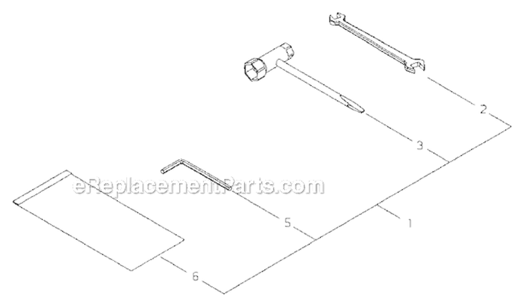 Tool Set Diagram and Parts List for M2510  Shindaiwa Trimmer