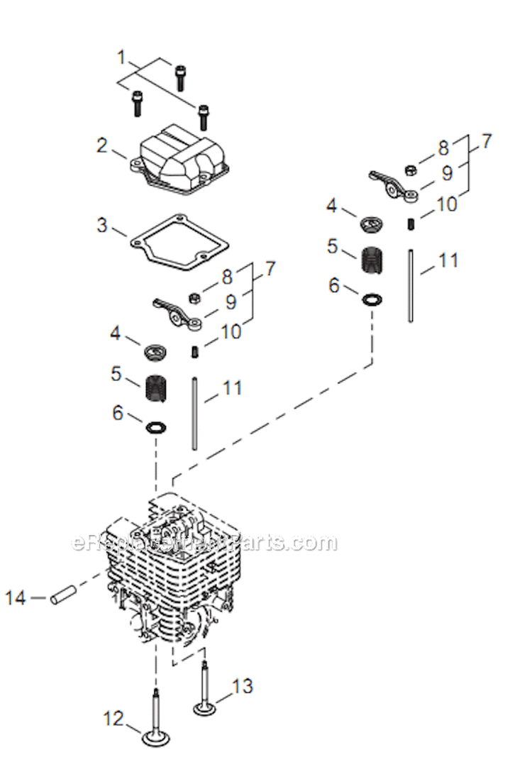 Page D Diagram and Parts List for M254 T12912001001 - T12912999999 Shindaiwa Trimmer